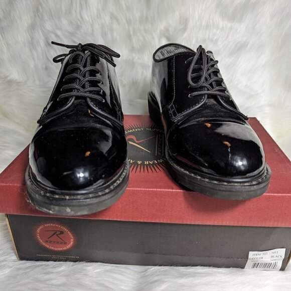 Rothco Black Hi-Gloss Lightweight Oxfords Men’s Size 10 W Black main image 11